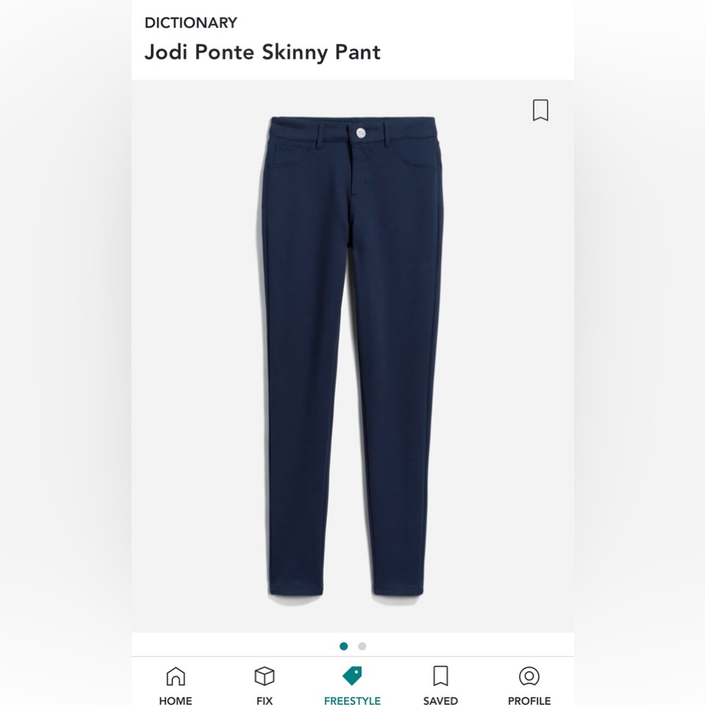 Out of stock Poshmark exclusive Dictionary Jodi Ponte skinny pant, size 10 Navy